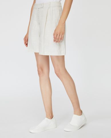  MAX&Co. - Quần shorts nữ lưng cao Pure Linen 