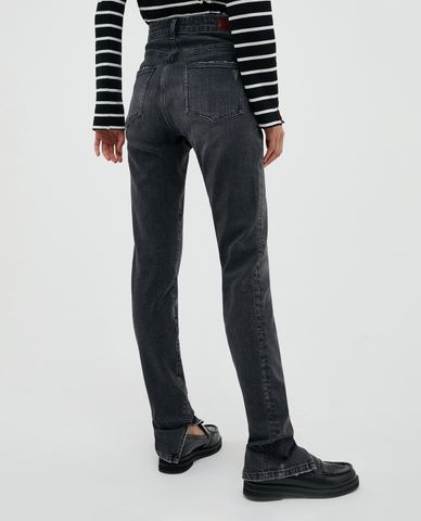  MAX&Co. - Quần jeans nữ phom ôm xẻ lai thời trang Stone Washed 