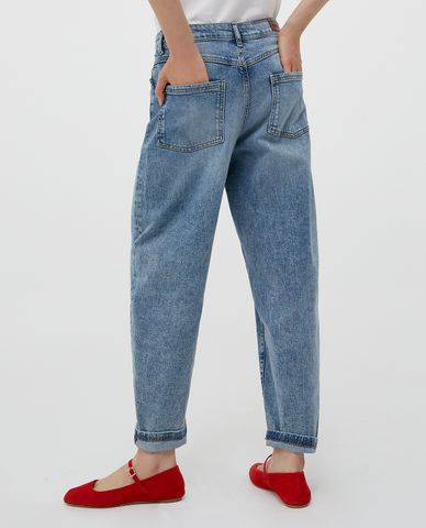  MAX&Co. - Quần jeans nữ lưng cao phối nút kim loại Felicita 