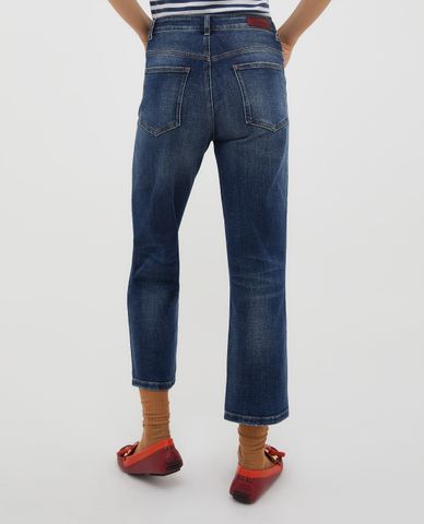  MAX&Co. - Quần jeans nữ wash bạc phom suông Pregiato 