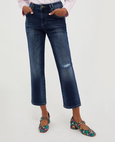  MAX&Co. - Quần jeans lửng nữ rách vải Detenere 