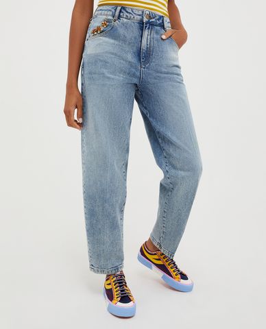  MAX&Co. - Quần jeans baggy nữ lưng cao Flicorno 