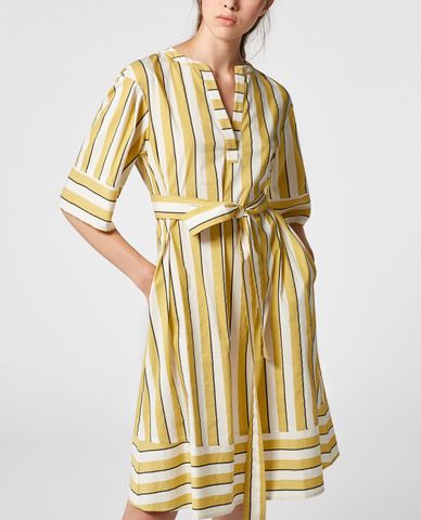  MAX&Co. - Đầm mini cổ V tay lỡ phối kẻ sọc thời trang 