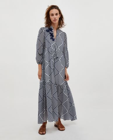  MAX&Co. - Đầm xếp li maxi tay dài cổ V Renzo 