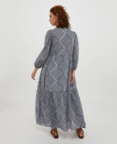  MAX&Co. - Đầm xếp li maxi tay dài cổ V Renzo 