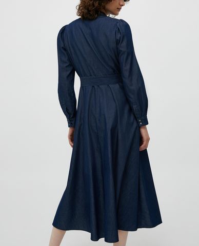  MAX&Co.- Đầm midi cổ trụ tay dài phối thắt lưng Tizio 