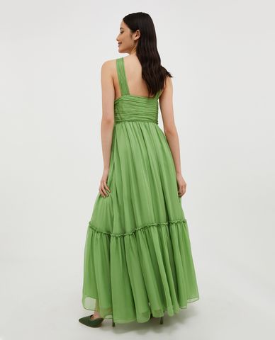  MAX&Co. - Đầm xếp li maxi cổ yếm Sintonia 