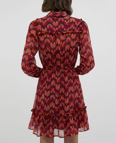  MAX&Co.- Đầm mini sơ mi tay dài Fil Coupe Chiffon 