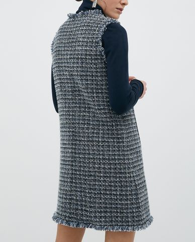  MAX&Co. - Đầm mini sát nách cổ tròn Basketweave With Lamé 