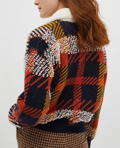  MAX&Co. - Áo khoác dệt kim nữ cổ bẻ Scorcio 