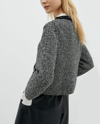  MAX&Co. - Áo khoác nữ phom ngắn phối nút cài Mouliné Knit 