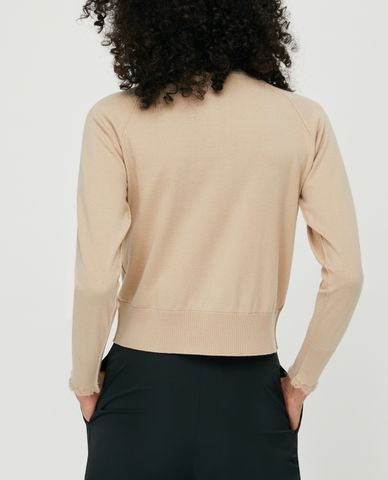  MAX&Co. - Áo cardigan nữ cổ cao tay dài phối nút cài thời trang 