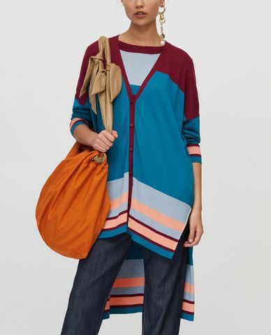  MAX&Co. - Áo cardigan nữ tay dài cổ V Cotton Silk Long 