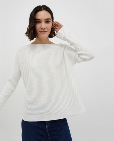  MAX&Co. - Áo dệt kim nữ tay dài cổ bẹt Scambio 