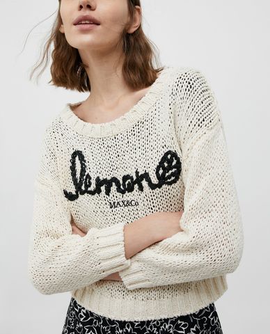  MAX&Co. - Áo len nữ cổ tròn tay dài Plutone 