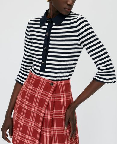  MAX&Co. - Áo thun nữ polo cổ bẻ Jewel Buttons 