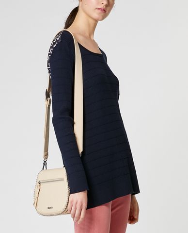  MAX&Co. - Áo kiểu nữ cổ tròn tay dài phối dây buộc thời trang 