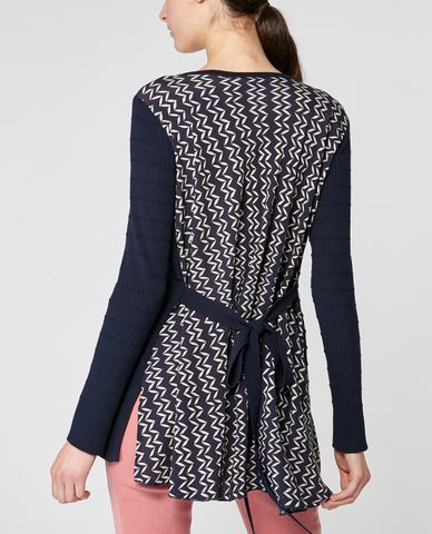  MAX&Co. - Áo kiểu nữ cổ tròn tay dài phối dây buộc thời trang 