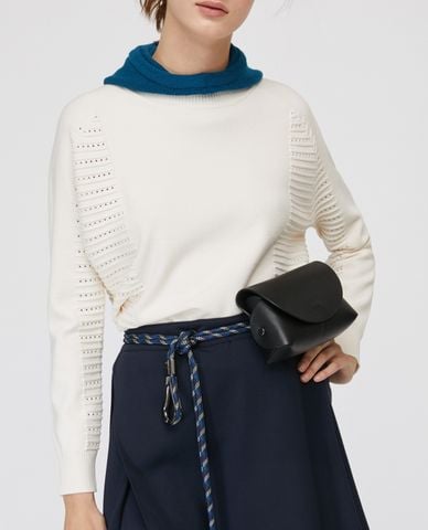  MAX&Co. - Áo len nữ tay dài phom suông Openwork 3D Pattern 