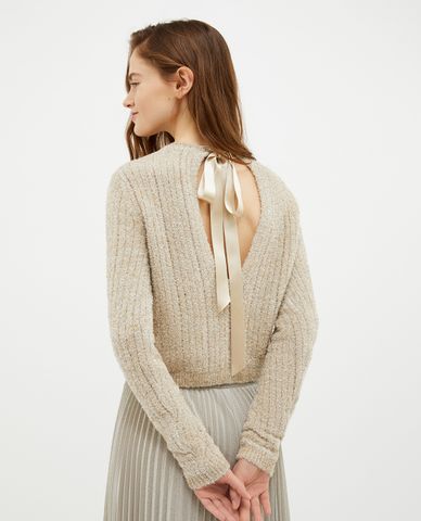  MAX&Co. - Áo dệt kim nữ cổ tròn tay dài Maori 