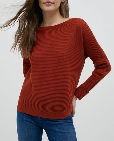  MAX&Co. - Áo len nữ tay dài cổ thuyền Boat Neckline Ribbed 