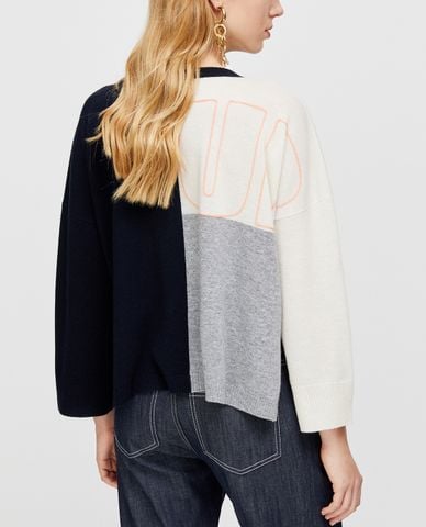  MAX&Co. - Áo len nữ cổ tròn tay dài Max It Up Colour Block 