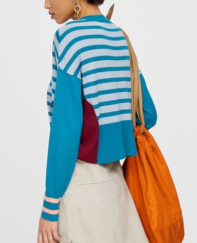  MAX&Co. - Áo len nữ cổ tròn tay dài Relaxed Cotton Silk 