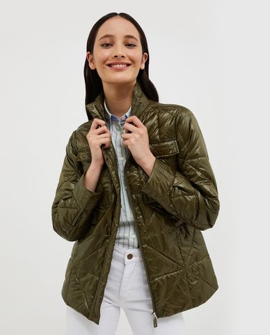  MAX&Co. - Áo khoác phao nữ cổ trụ tay dài Espresso 