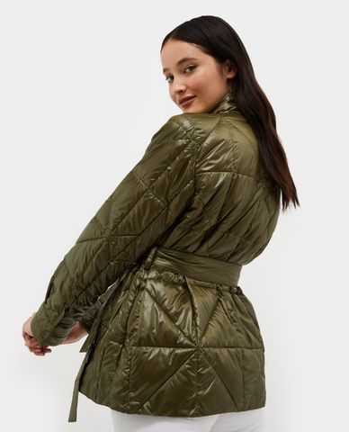  MAX&Co. - Áo khoác phao nữ cổ trụ tay dài Espresso 