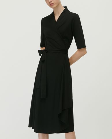  MAX&Co. - Đầm midi cổ V ngắn tay Technical Jersey Wrap 