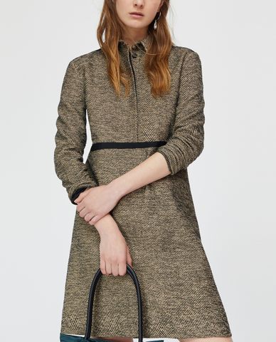  MAX&Co. - Đầm mini cổ bẻ tay dài Tweed Jersey 