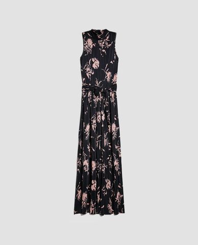  MAX&Co. - Đầm midi sát nách cổ tròn xếp li thời trang Cesare 