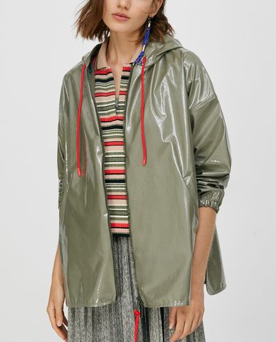  MAX&Co. - Áo khoác kiểu nữ phối nón trùm Glossy Finish 