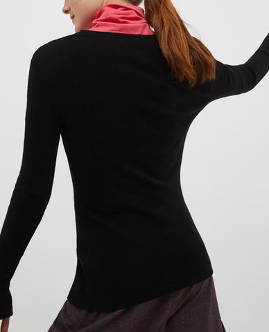  MAX&Co. - Áo thun nữ phom ôm cổ tròn tay dài Cremona 