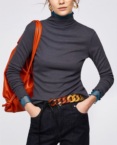  MAX&Co. - Áo kiểu nữ tay dài cổ lọ Cortesia 