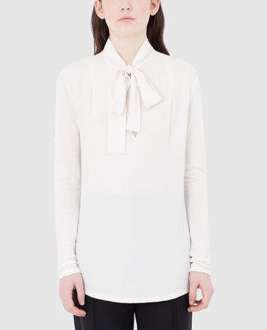  MAX&Co. - Áo kiểu nữ tay dài cổ bẻ phối dây thắt buộc mảnh Coppia 