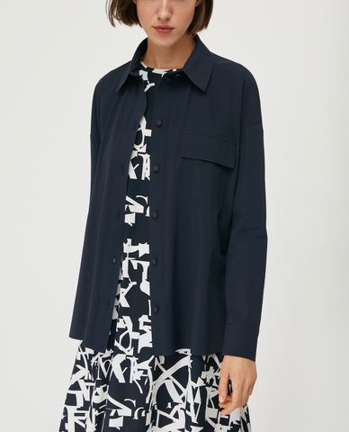  MAX&Co. - Áo sơ mi nữ tay dài cổ bẻ Techno Jersey 