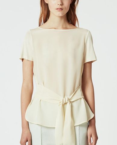  MAX&Co. - Áo kiểu nữ cổ tròn tay ngắn Corista 