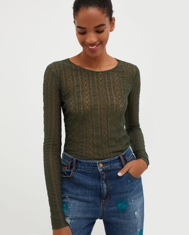  MAX&Co. - Áo kiểu nữ cổ tròn tay dài phom ôm Ermione 