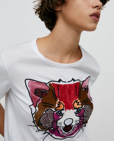  MAX&Co. - Áo thun nữ cổ tròn ngắn tay Red Panda 