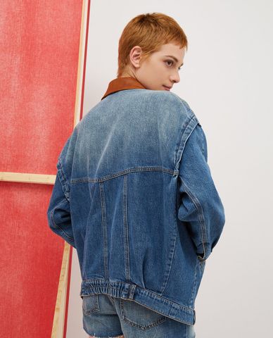  MAX&Co. - Áo khoác denim cổ bẻ tay dài phối túi Merida 