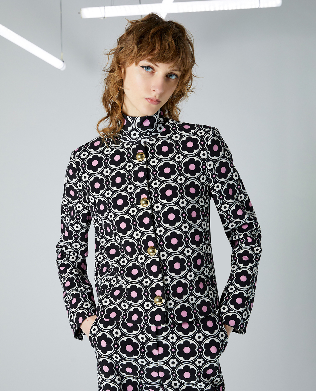 MAX&Co. - Áo khoác một hàng nút cổ tròn tay dài Raquel