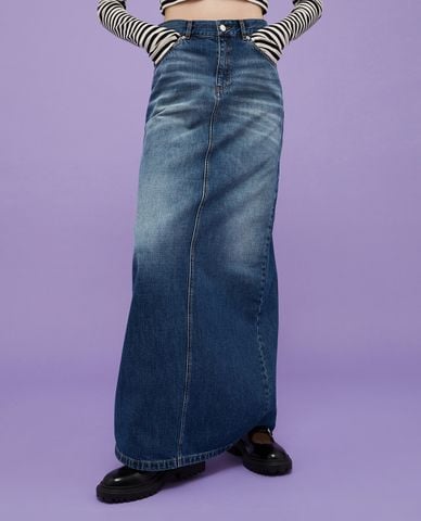  MAX&Co. - Chân váy denim maxi wash bạc Melissa 