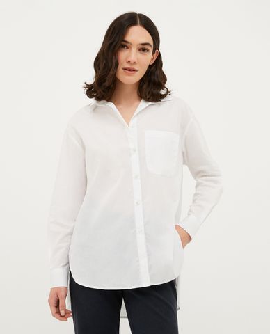  MAX&Co. - Áo sơ mi cổ bẻ tay dài vạt bất đối xứng Bari 