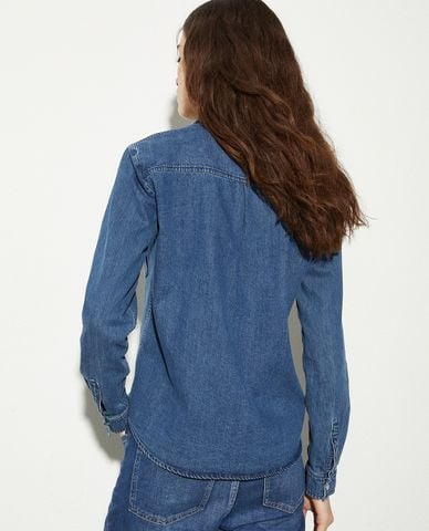  MAX&Co. - Áo sơ mi nữ denim cổ bẻ tay dài Austin 