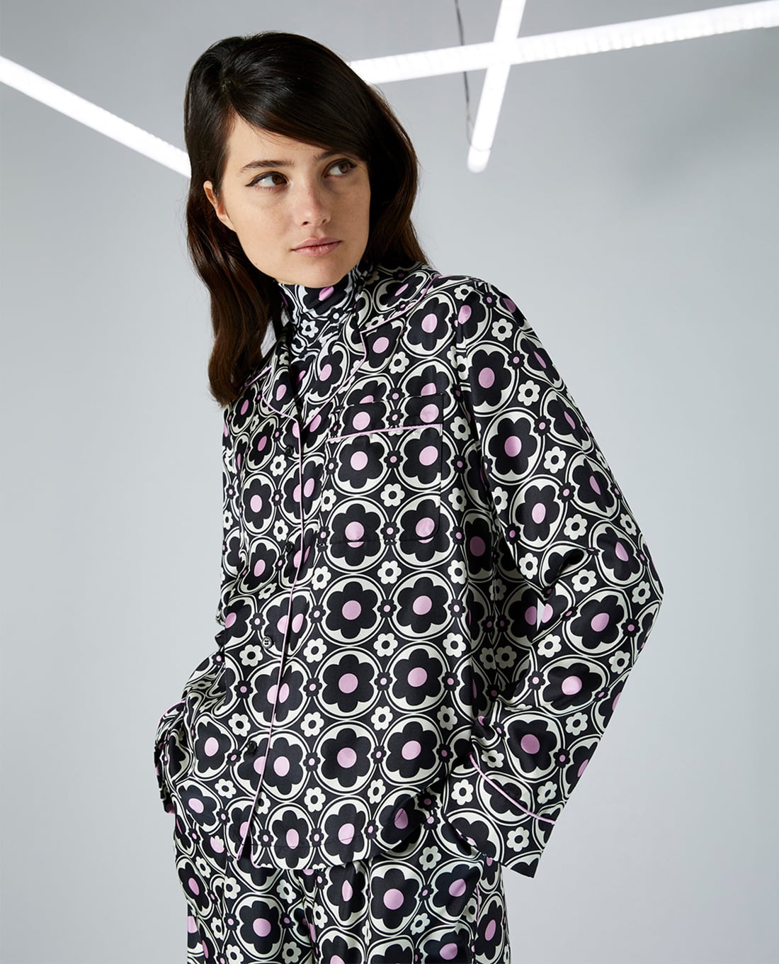 MAX&Co. - Áo sơ mi cổ bẻ tay dài in hoa Doris