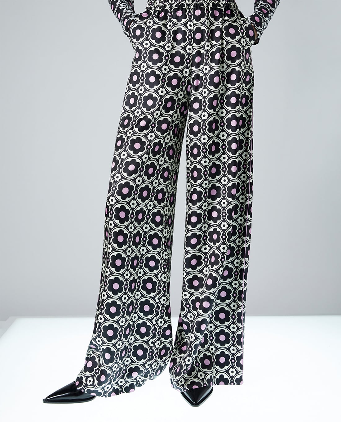 MAX&Co. - Quần ống rộng lưng thun hoạ tiết Maggie