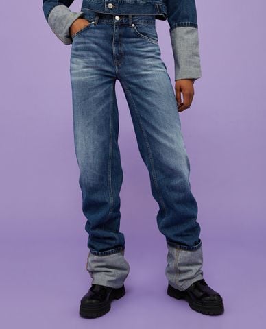  MAX&Co. - Quần jeans ống đứng cách điệu wash bạc Eddie 