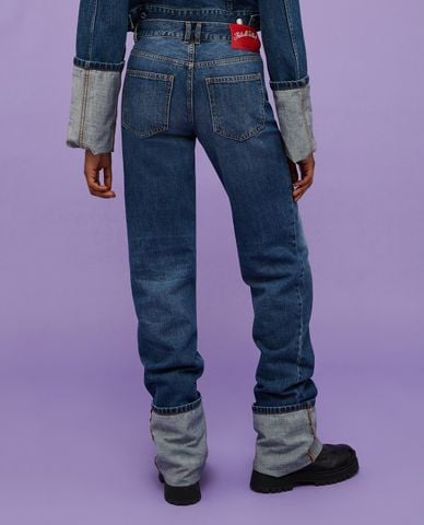  MAX&Co. - Quần jeans ống đứng cách điệu wash bạc Eddie 