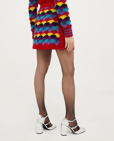  MAX&Co. - Chân váy dệt kim mini chữ A hoạ tiết Massimo 